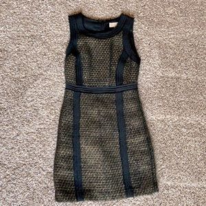 Michael Kors Black and Gold Sheath Dress